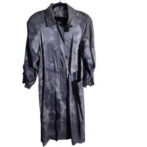 Vintage Pale Green Camo Trench Rain Coat Size L